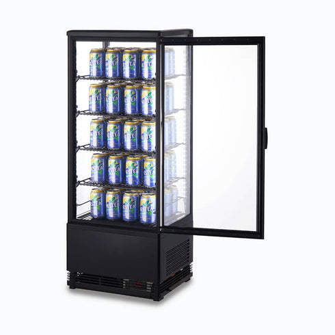 Bromic Flat Glass 98L LED Countertop Beverage Chiller - CT0100G4B